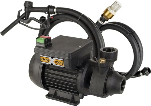 CROSS TOOLS 550W Kraftstoffpumpe - Dieselpumpe für Diesel Biokraftstoffe mit 35m Förderhöhe 2.100 l/h Fördermenge Messinglaufrad Thermo-Überlastschutz, MultiOil 35 m, 68800
