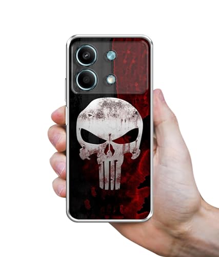 Casotec Punisher Skull TPU Back Case for Poco X6 Neo Multicolor 88582 - Image 4