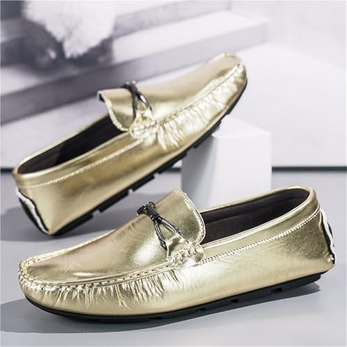 Round Toe Faux Leather Driving Style Loafer Shoes Anti-Slip Comfortable Flexible Casual Prom Slip-on4