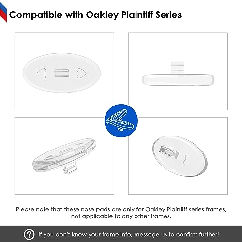 Image of BLAZERBUCK Clear Replacement Nose Piece Pads for Oakley Plaintiff OO4057 | Plaintiff Squared OO4063 Sunglass - 2 Pairs