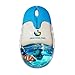 Skeuoss Frutiger Aero Aqua Mouse - Clear Blue USB-C Rechargeable Wireless & Bluetooth Optical Retro Computer Mouse with Liquid Water Section and Floaters (Globe, Clownfish)