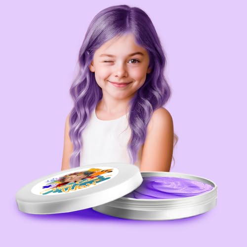 Purple Hair Color Wax for Kids,Washable Temporary Hair Color