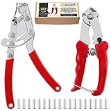 Mardatt 102Pcs Bicycle Chain Cutter Crimper Repair Tool with 100Pcs Bike Brake Cable Cap End Tips, 2 in 1 Wire Nipper Cutters and Bike Cable Puller, Line Chains Remover Kit for Road Mountain Bicycles