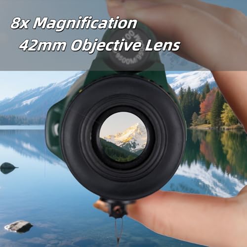 High Powered Monocular 8×42 – HD BAK4 Prism Waterproof for Men Women, Hunting Hiking Travel (Dark Green)