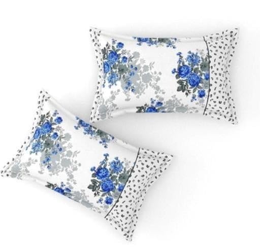 Image of Cotton Double bedsheet 220TC Soft Breathable Superfine Bedding Set Cartoon Design with Pillow Covers for Bedroom Comfort use White Single