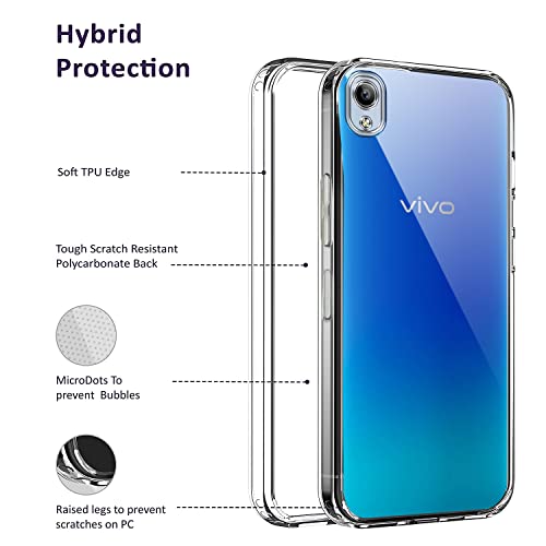 Image of Jkobi Back Cover Case for Vivo Y90 (Silicone Crystal Clear | Pure Camera Protection | Soft and Flexible for Charger and Headphone sockets | Shockproof Bumpers | Transparent)