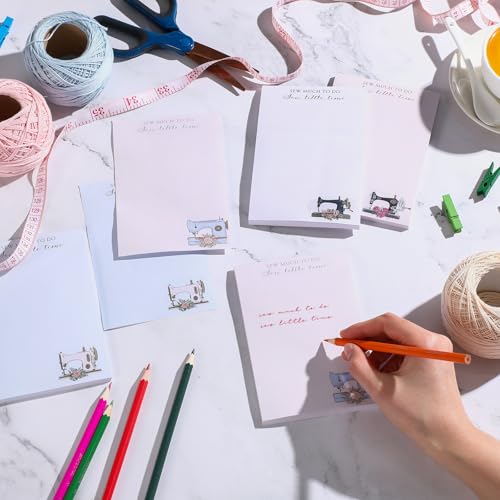 Image of Tinlade 200 Sheet 4 Styles Sewing Gifts to Do List Notepad Quilters Gift Sewing Lovers Gifts Checklist Quilting Gift for Women Sewers Seamstresses Enthusiast Birthday Graduation Supplies, 4'' x 6''