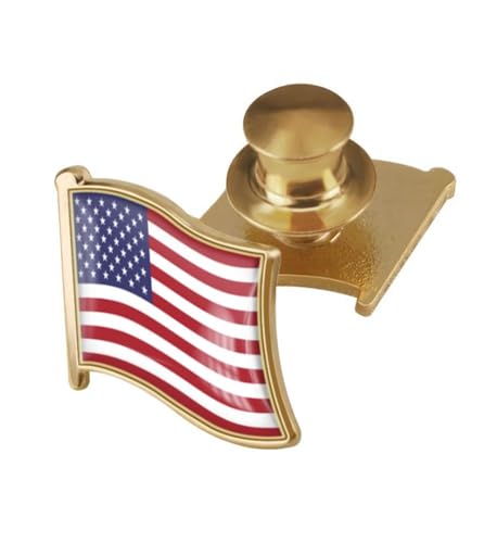 Image of vmcoatdu Country Flag Backs Locking Pin Keepers Locking Clasp Pin Badge International Travel Brooch Metal Alloy Souvenir Pin 0.75x0.7 Inch Small Pin