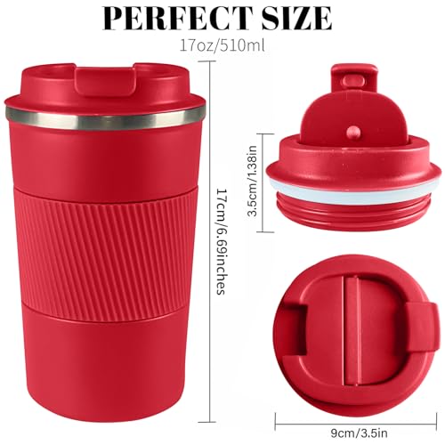 Image of Insulated Travel Coffee Mug, Stainless Steel Coffee Cup with Leakproof Lid | Double-wall insulation keeps drinks hot or cold for hours, with a leakproof lid and portable stainless steel design