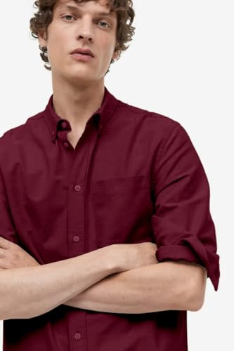 Image of BE ACTIVE Men's Oxford Cotton Lycra Casual Shirt || Men Stylish Shirt || Full Sleeves || Simple Shirt for Men || Timeless Style & Comfort
