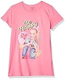 Jojo Siwa Girl's Be Happy Short Sleeve T-Shirt, hot pink, 6X