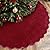 RoundFunny Burgundy Christmas Tree Skirt 48 Inches Neutral Velvet Christmas Tree Skirts Modern Scalloped Edge Xmas Decorations Minimalist Mat for Home Indoor Outdoor Holiday Party Decor