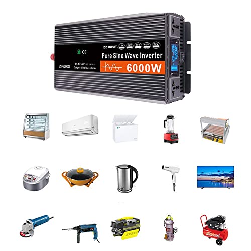 Convertisseur 12V 220V 5000W avec écran LCD et onde sinusoïdale pure - 6