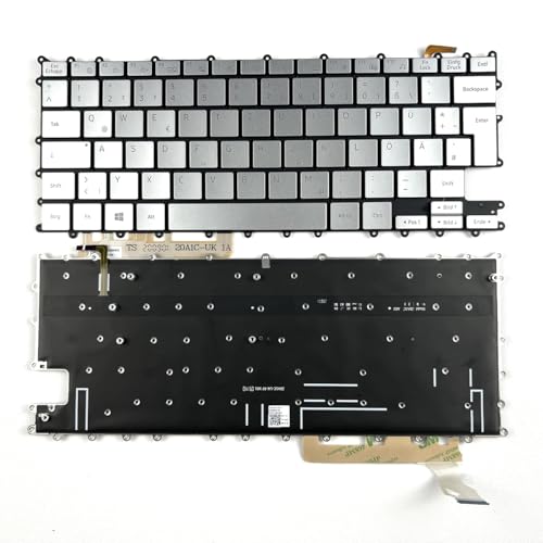 Clavier rétroéclairé Samsung Galaxy Book Flex2 5G NP930QCA argent disposition Europe