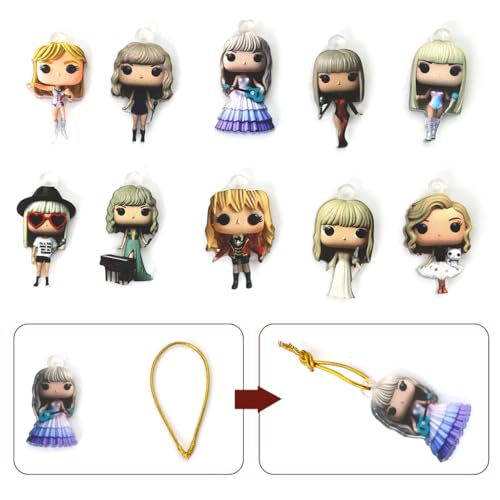 HASTHIP® Taylor Swi*t Merch Music Lovers 24 Days Countdown Advent Calendar Gift, Taylor Merchandise with 24pcs Hanging Ornaments Kit for Women and Men