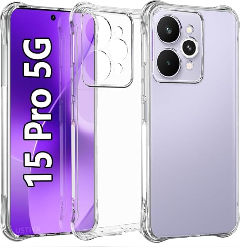 Image of REALCASE Silicone Realme 15 Pro 5G Back Cover Case, Scratch Resistant Protective Crystal Clear Transparent Shock Proof Bumper Back Cover Case for Realme 15 Pro 5G