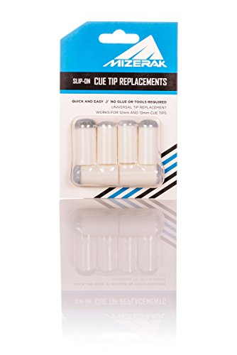 Mizerak Universal Cue Tip Replacements Compatible with 12mm and 13mm Cue Tips, No Glue or Tools Required