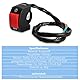 Keenso Lenkerschalter, Schalter für Motorradlenker, elektrisch, wasserdicht, Universal, LED, On/Off, mit gelb oder rot, 12 V (rot)