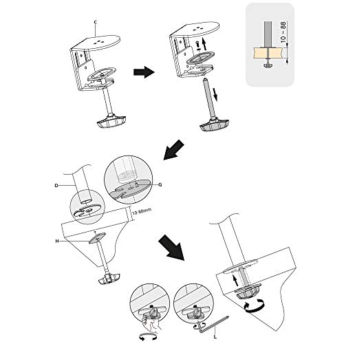 Support ecran pc rotatif et bras orientable inclinable VESA table
