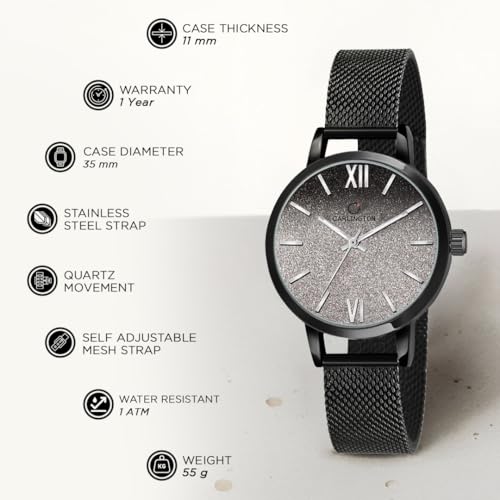 Image of Carlington Analog Watches for Women with mesh Strap - CT 2018