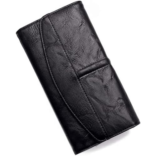 Cash Classic Durable Wallet Long Purse Clutch Large Capacity Card Holder Ladies Retro Wallets for Girls Ladies Wallets, Black, One Size