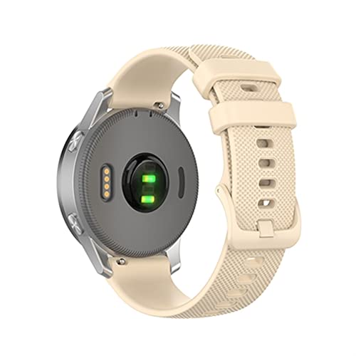 Bracelet de montre 22mm silicone beige pour montre Garmin Vivoactive 3 et Vivoactive 4