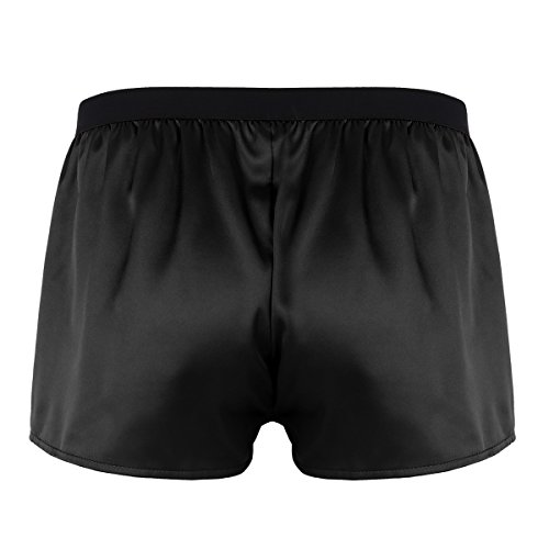 Men's Satin Boxer Shorts Low Rise Silky Birefs Short Pants Underwear Swim Trunk Beach Swimwear2