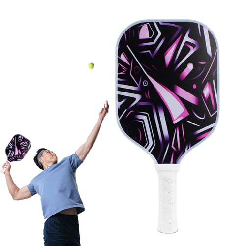 Raqueta de pickleball LED – Raqueta de pickleball ligera de fibra de vidrio | Núcleo de panal antideslizante suministros para exteriores y principiantes