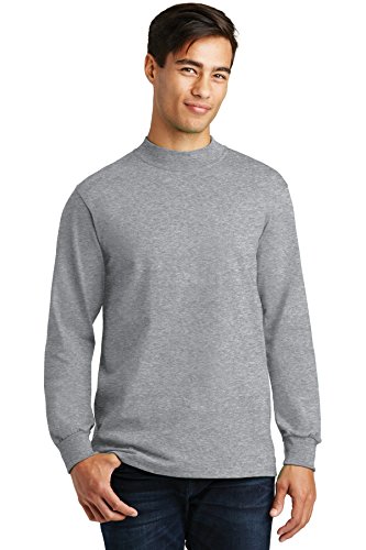 PORT AND COMPANY Mock Turtleneck (PC61M) Athletic Heather, M