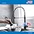 WEWE Faucet for Kitchen Sink, Kitchen Faucets Black Stainless Steel Commercial Spring Kitchen Faucet with Pull Down Sprayer with WEWE Drinking Water Faucet, Matte Black