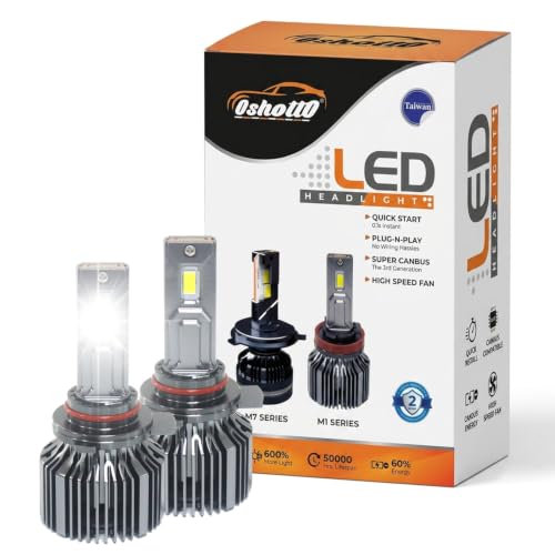 Image of Oshotto M7 Series H1R2 /9012 430 Watt LED Headlight /Foglight Bulb, 40000Lumens 6500K Cool White, with 2 Year Warranty (Pack of 2)