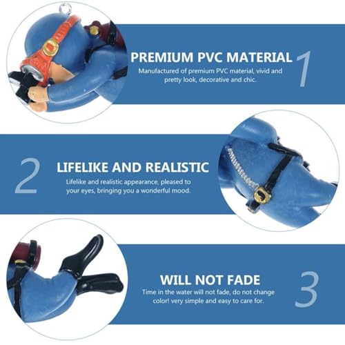 Image of VAYINATO 1 Piece (Blue) Floating Mini Cute Photo Diver Aquarium Fish Tank Simulation Decoration Ornaments | Made with Eco Friendly Resin | No Harm to Fish by Petzlifeworld