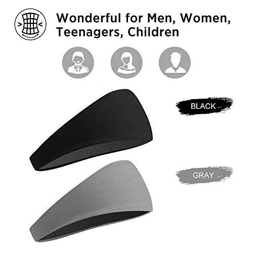 DECDEAL Esporte Headband Sweatband Faixa de cabelo Headwear antiderrapante Faixa de cabelo elástico