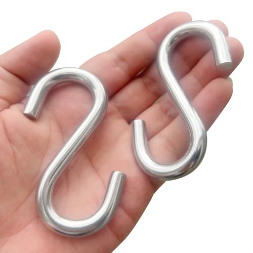 AMZFULY 304 Stainless Steel S Hooks Heavy Duty,Outdoor Rust-Free Strong Industrial Grade Quality...