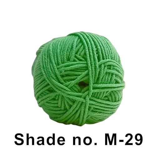 Image of VCR 4ply Parrot Green Yarn, 100 Grams Hank, 190 Meters Length, Acrylic Ball for Crochet and Knitting, Soft Crosia Threads, Pack of 1 Yarn, Suitable for DIY Crafts