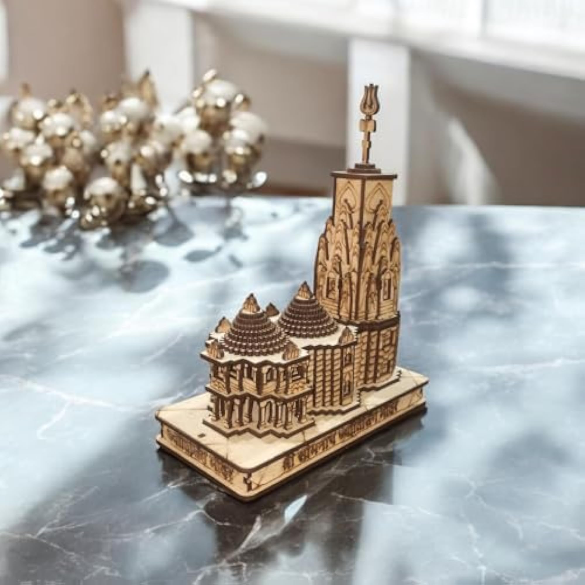 Decorative Wooden Somnath Temple Model