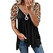 Top a maniche corte da donna: camicetta estiva da donna, con scollo a V, chiusura lampo, taglie forti, camicetta a maniche corte, estiva, casual, top a T, Nero , XXL