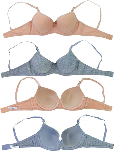 Image of ToBeInStyle Women's Pack of 6 Padded Assorted Styles Supportive Bras Cup Size - A to DDD