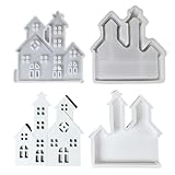 Silikon Gießformen - Silikon Haus Heimdekoration,1 Paar Bau-Harz-Gips-Form - Für Fondant Wohnzimmer Schlafzimmer Küche Büro Party Feiertag Geburtstag Hochzeit