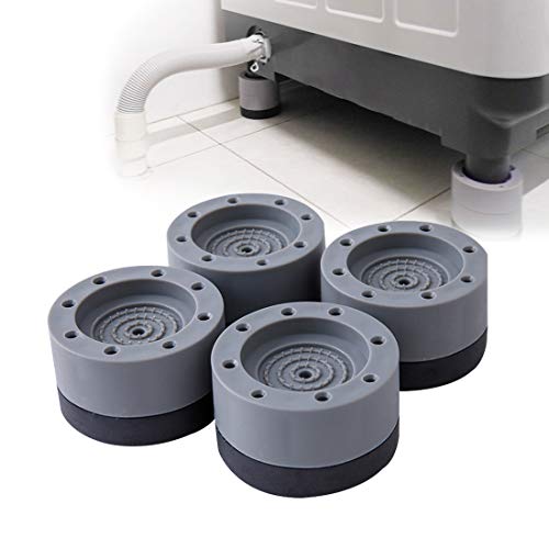 4 Stück Stoß- und Geräuschunterdrückende Waschmaschinen-Unterstützung, Waschmaschinen-Fußpolster, Trocknergeräuschreduzierung, zur Reduzierung von Lärm und Vibrationen, 3,5 cm Cover