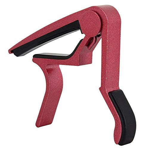 U/K Capo pour guitare électrique et acoustique, ukulélé, banjo, guitare folk et mandoline Rouge - Les Beatles, Paul McCartney, John Lennon, RIngo Starr, George Harrison U/K Capo pour guitare électrique et acoustique, ukulélé, banjo, guitare folk et mandoline Rouge – Image 3