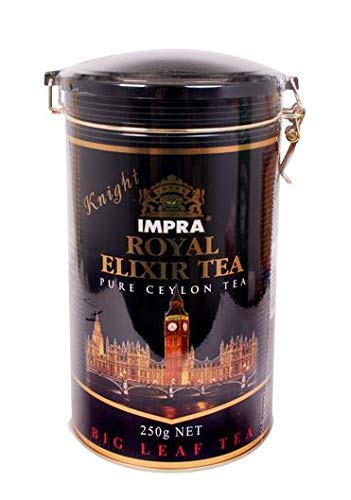 IMPRA Ceylon Royal Elixir Knight Tea Big Leaf aus Sri Lanka, 3er Pack Schwarzer Ceylon-Tee , großblättrig, lose in Dose (3x 250g)