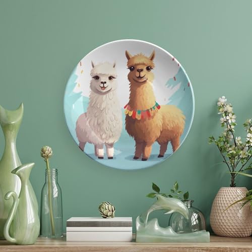 Plato decorativo de porcelana Llama Alpaca 6 pulg miniatura 5