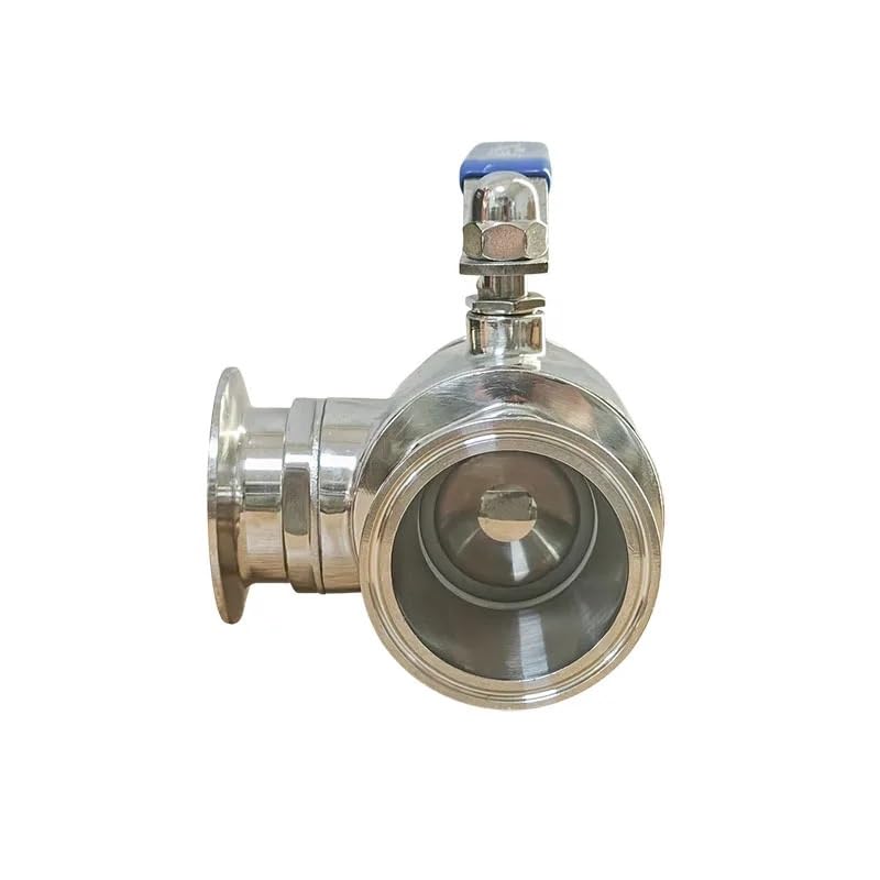 Valvola a sfera a tre vie tipo L da 25 mm, valvola a sfera direzionale a sgancio rapido manuale Tri Clamp in acciaio inossidabile