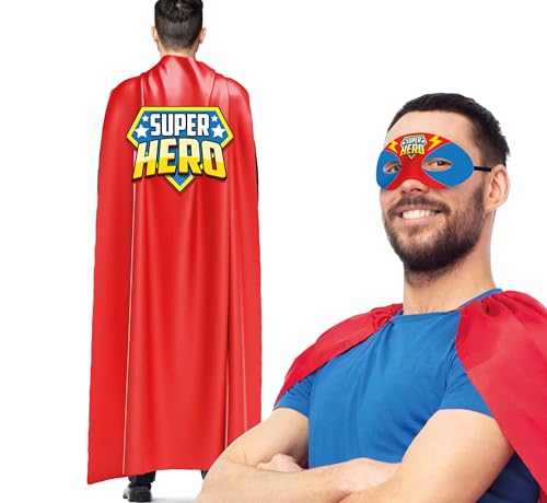 FIESTAS GUIRCA | Set de Superhéroe - Conjunto de Accesorios para Disfraz de Superhéroes y Villanos - Ideal para Fiestas de Disfraces, Carnaval y Halloween - Adulto Unisex - Multicolor