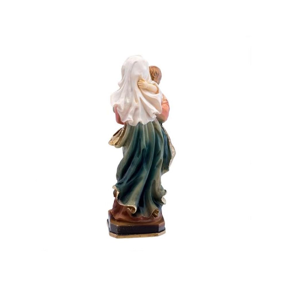 Virgen de la Alegría Figura Niño 38 cm. resina detalle peana