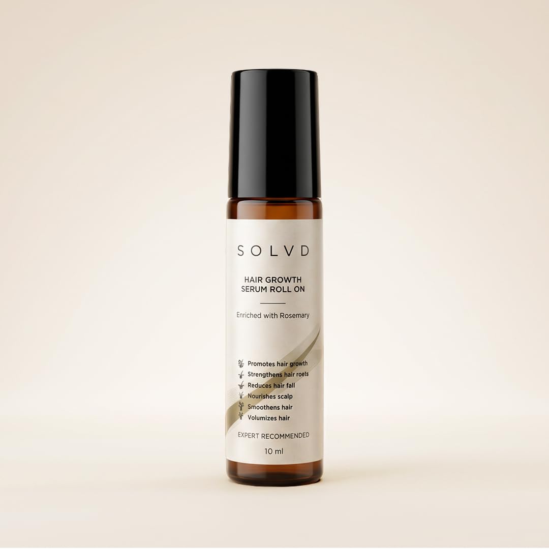 Rosemary Hair Growth Serum Roll On | Ayurvedic Hair Fall Control | Precision Scalp Roll-On Applicator | With Rosemary, Amla, Aloe Vera & Bhringraj | Leave-On Hair Serum for Men & Women | 10 ml-picture-15