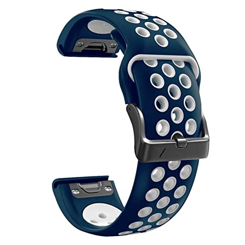 Bracelet montre 22mm Garmin anti-irritation en silicone souple couleur agate