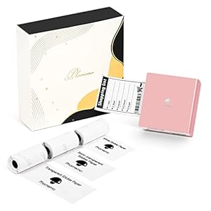 Phomemo M02 Mini Printer Fotoprinter voor Smartphone Bluetooth Printer Sticker Printer, Wordt Geleverd met 3 Rollen…