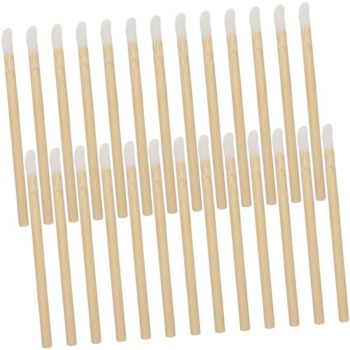 PartyKindom Wooden Lip Brush Applicators 100pcs Lip Makeup Tools Single Use Perfect for Travel and Daily Use